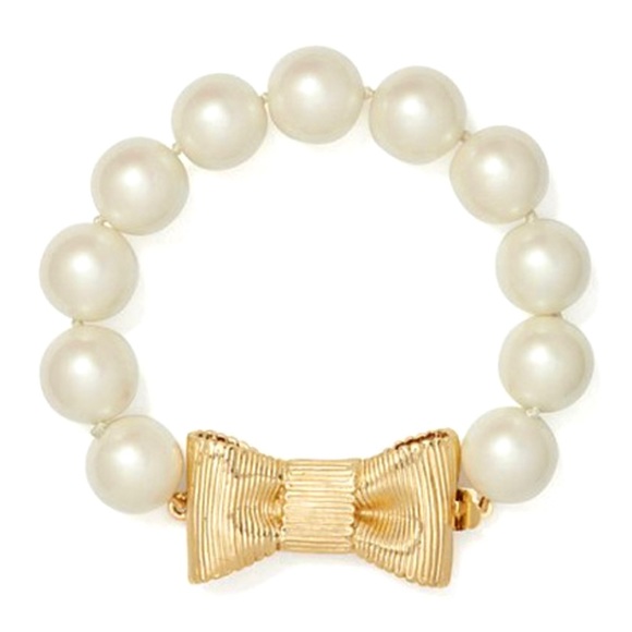 KATE SPADE • All Wrapped Up Pearl Bow Bracelet